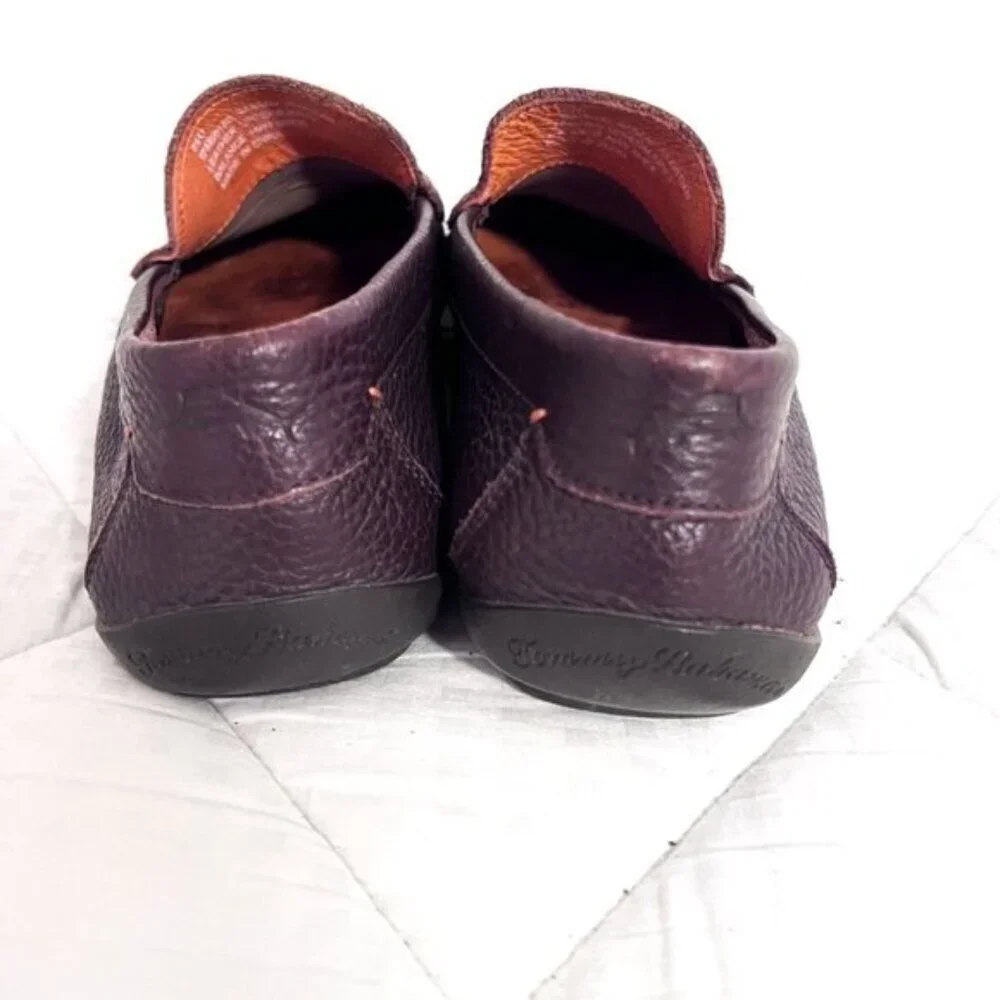 Tommy Bahama Brown Leather Slip-On Loafers TFM00159 Nassau Venetian Men's 8.5D